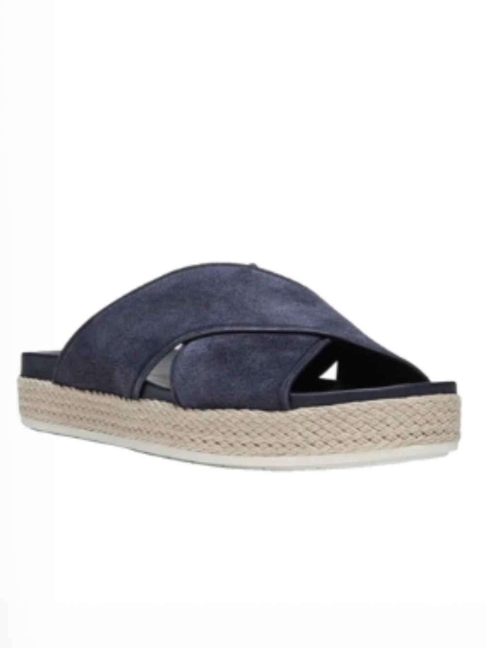 Vince blue suede slides 8